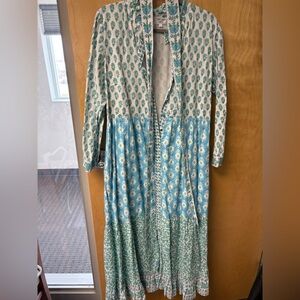 Pink City Prints Blue and White Long Dress